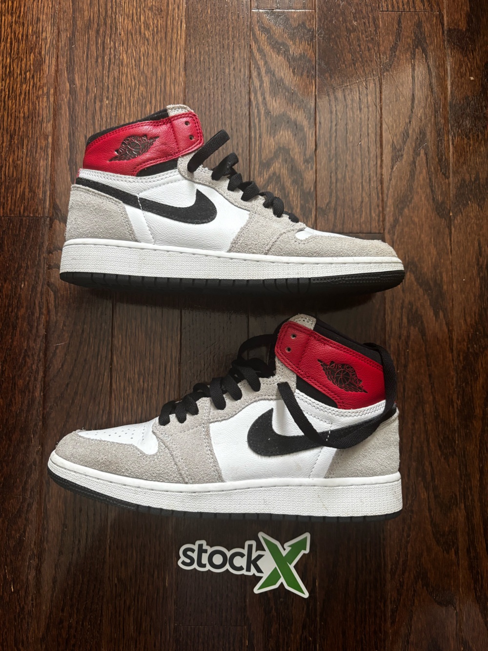 Nike Youth Air Jordan 1 High White/Red/Black/Taupe Sneakers